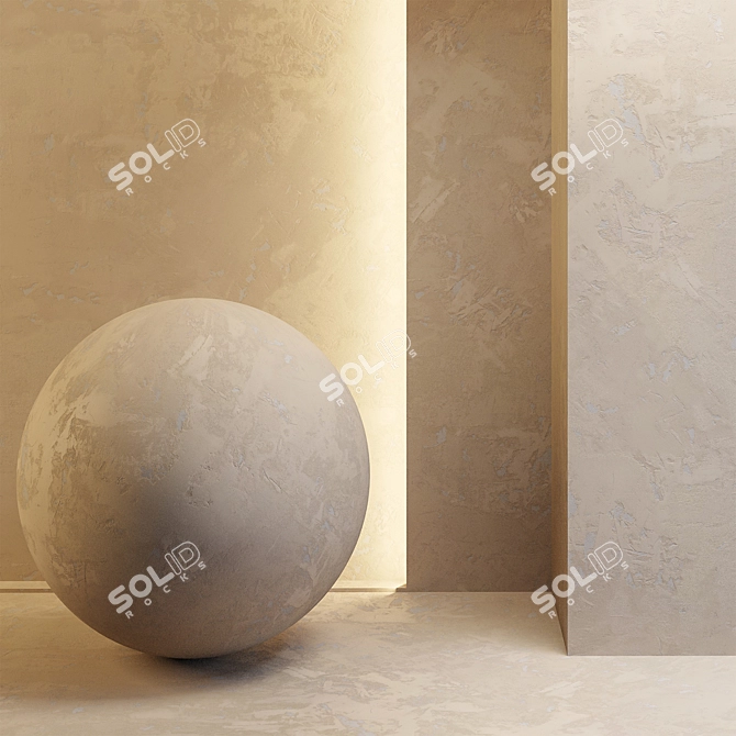 Elegant Plaster Light 3D model image 1