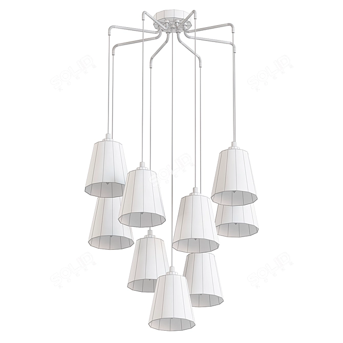 Eleganza Crystal Pendant Light 3D model image 2