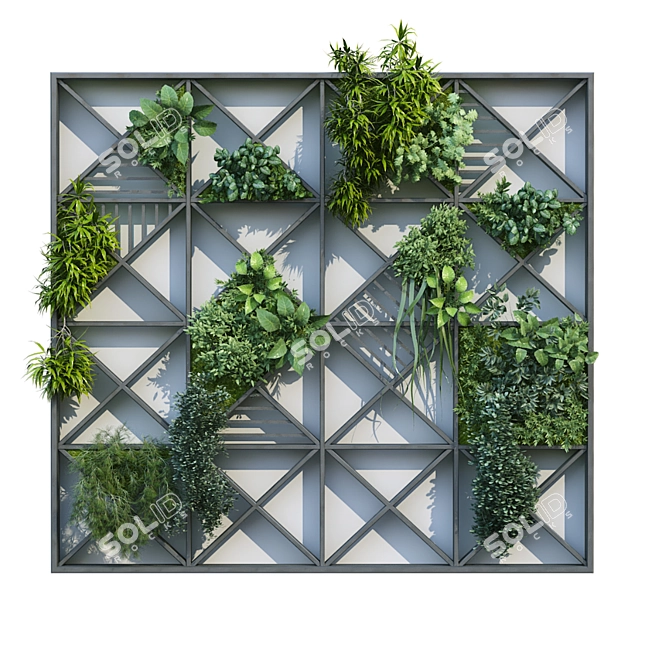 200 Vertical Plant Set: Stunning Greenery for Any Space 3D model image 2