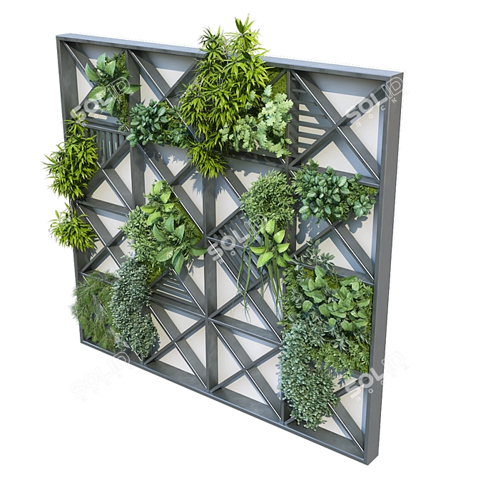 200 Vertical Plant Set: Stunning Greenery for Any Space 3D model image 4