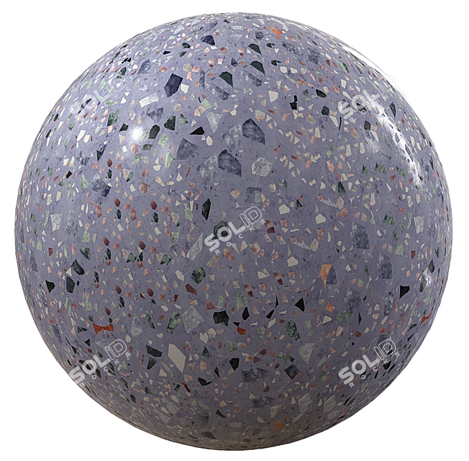 Seamless Terrazzo Texture 3D model image 1