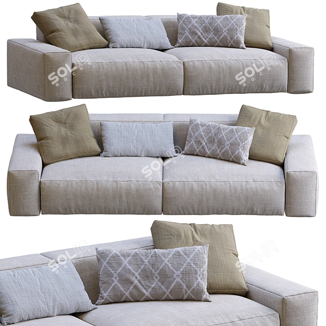 Jesse Daniel Sofa: Modern and Stylish 3D model image 1