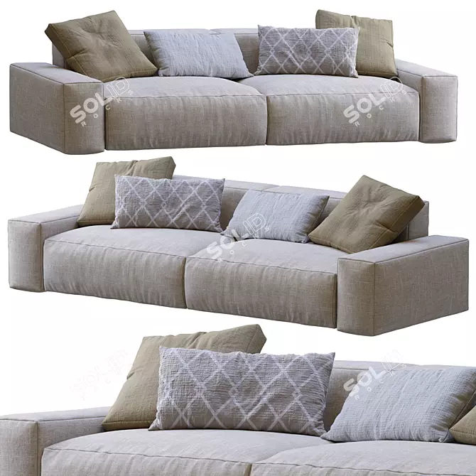 Jesse Daniel Sofa: Modern and Stylish 3D model image 5