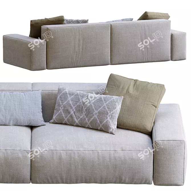 Jesse Daniel Sofa: Modern and Stylish 3D model image 6