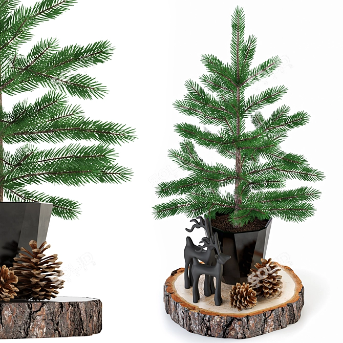 Sleek Christmas Decor: Minimalistic, Simple, Stylish 3D model image 1