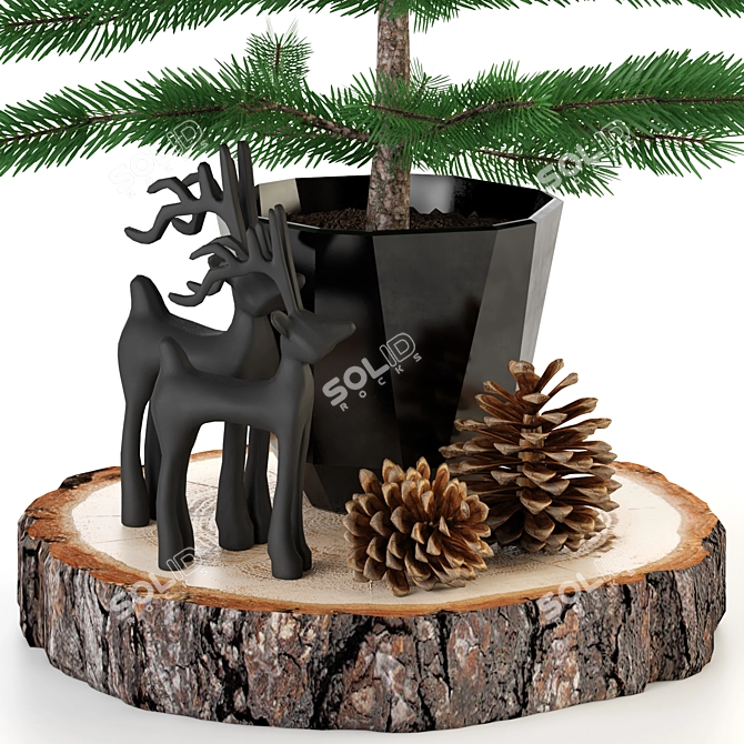 Sleek Christmas Decor: Minimalistic, Simple, Stylish 3D model image 4