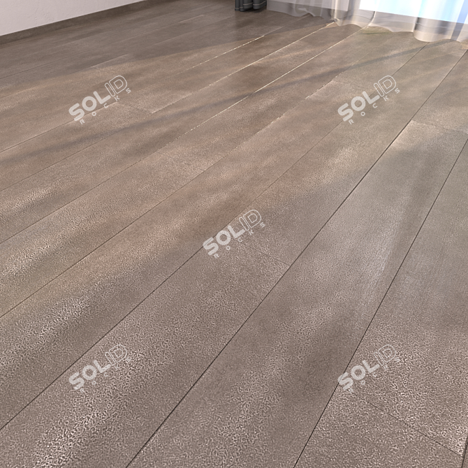 Copper Collection Parquet: HD Textured Flooring 3D model image 1