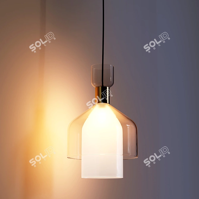 Amoris Glass & Brass Lamp 3D model image 3