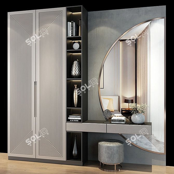 Modern Steel Hallway | 226 3D model image 3