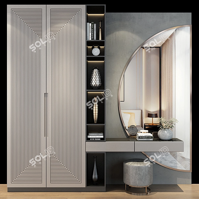 Modern Steel Hallway | 226 3D model image 4