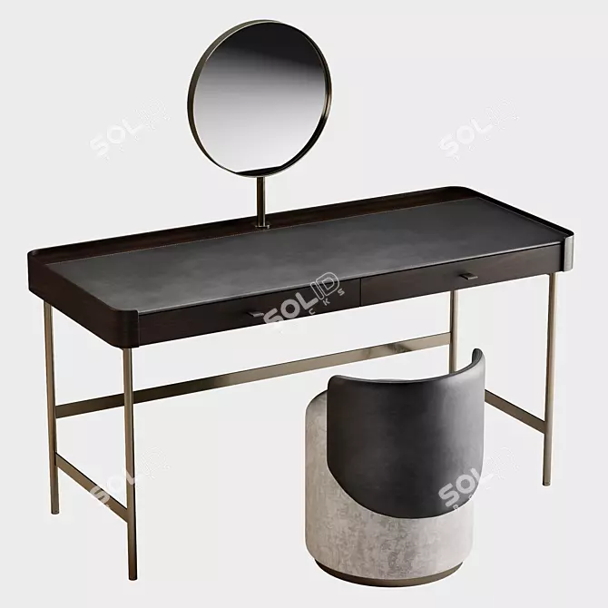 Modern Vanity Table with Dual Models 3D model image 1