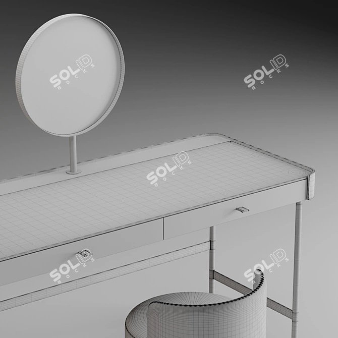 Modern Vanity Table with Dual Models 3D model image 5