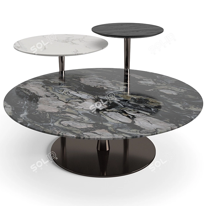 Elegant Minotti Jigger Coffee Table Set 3D model image 1