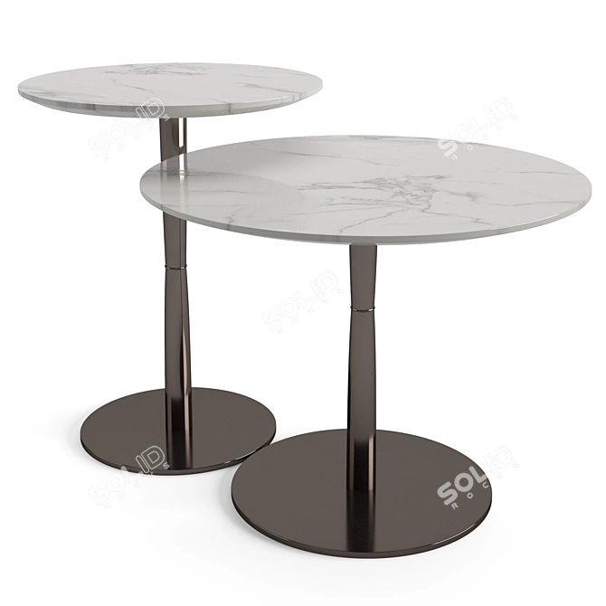 Elegant Minotti Jigger Coffee Table Set 3D model image 4