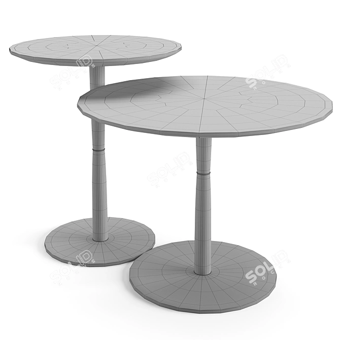 Elegant Minotti Jigger Coffee Table Set 3D model image 6