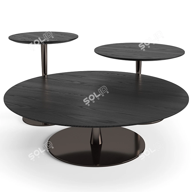 Elegant Minotti Jigger Coffee Table Set 3D model image 7