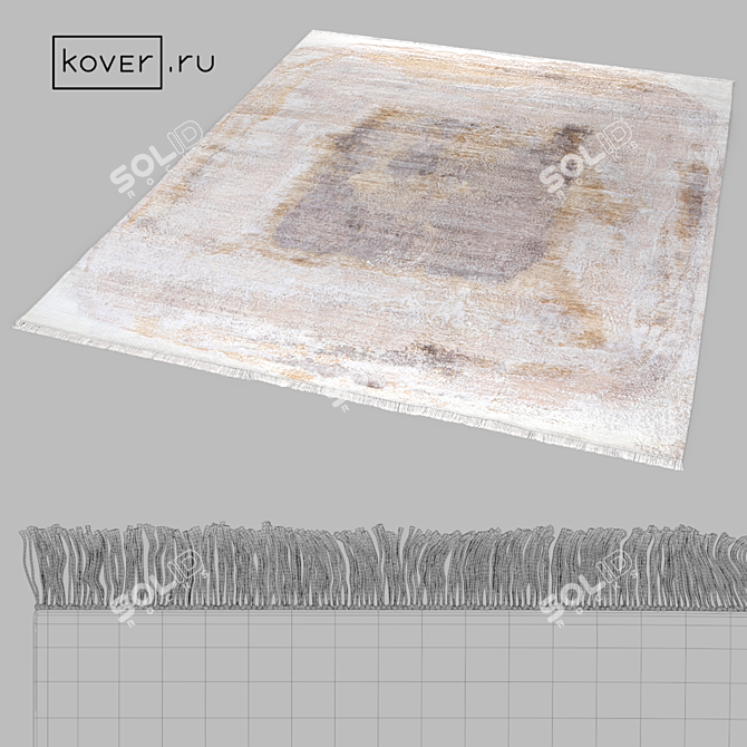 West Hollywood Peach Abstract Rug | Kover.ru 3D model image 2