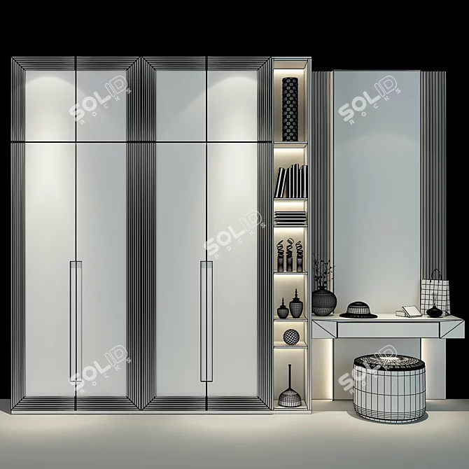 Stylish Storage Solutions for Your Hallway 3D model image 2