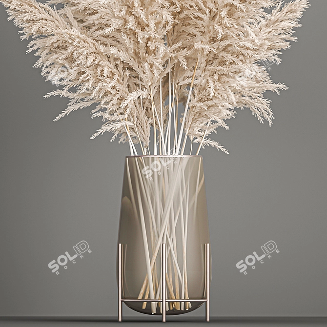 Elegant Reed Bouquet 3D model image 3