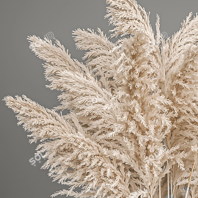 Elegant Reed Bouquet 3D model image 4