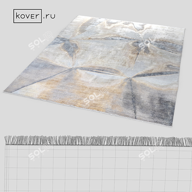 Illusion GTS1-Grey-Ivory Carpet | Art de Vivre 3D model image 2