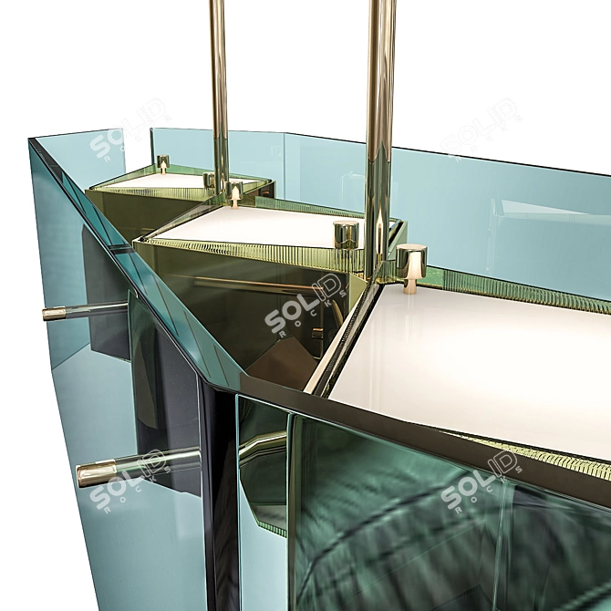 Stilnovo Diamond Cut Chandelier 3D model image 3