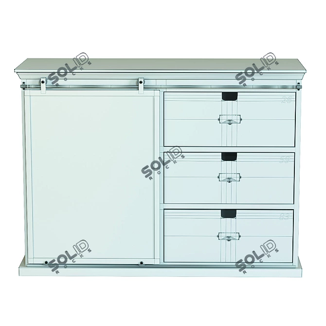 Stylish Germain Sideboard: Perfect Storage Solution 3D model image 3