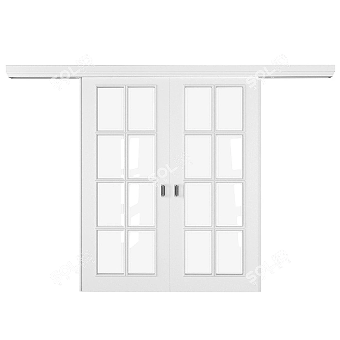 Versatile Sliding Door Partition 3D model image 2