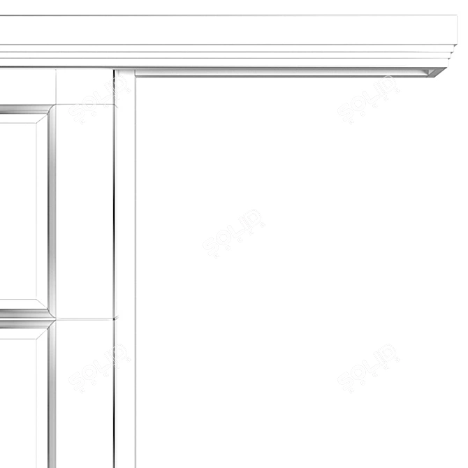 Versatile Sliding Door Partition 3D model image 5