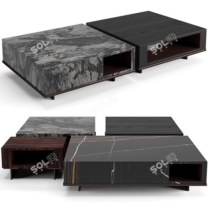 Elegant Minotti Roger Coffee Tables 3D model image 1