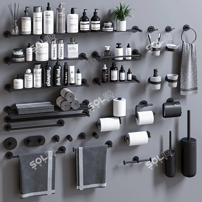 Ergon Bathroom Essentials: Modern, Stylish, Functional 3D model image 1