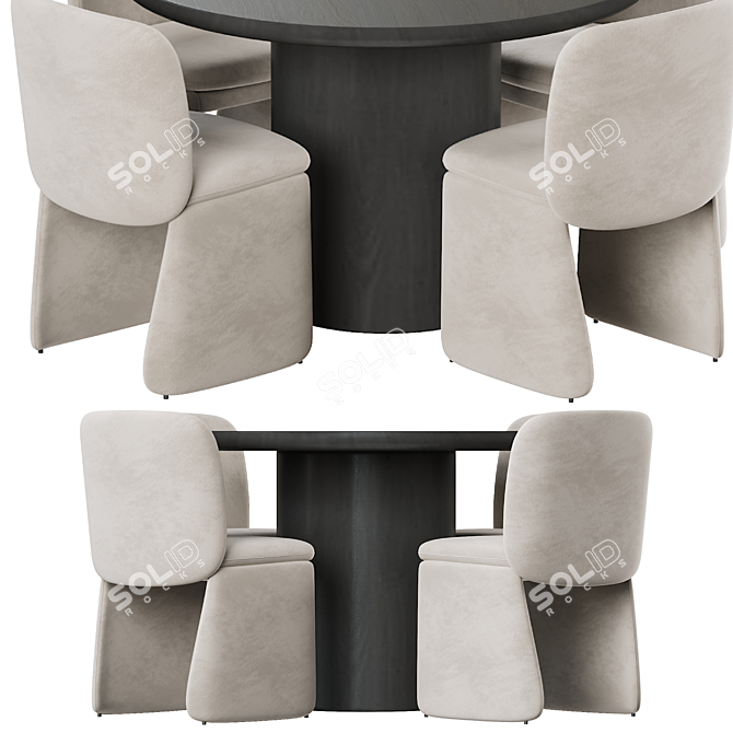 Modern Evie Dining Table | Sleek Design 3D model image 3