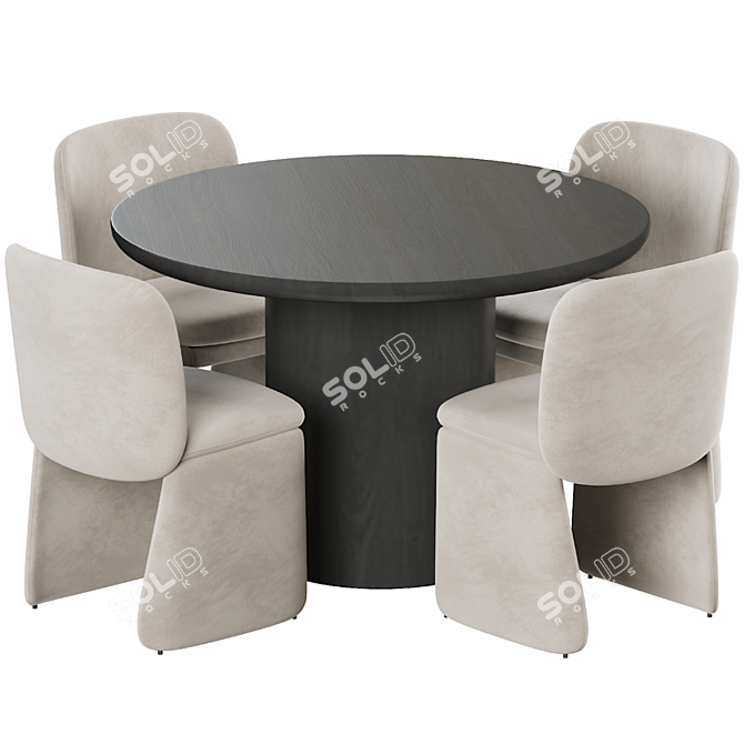 Modern Evie Dining Table | Sleek Design 3D model image 4