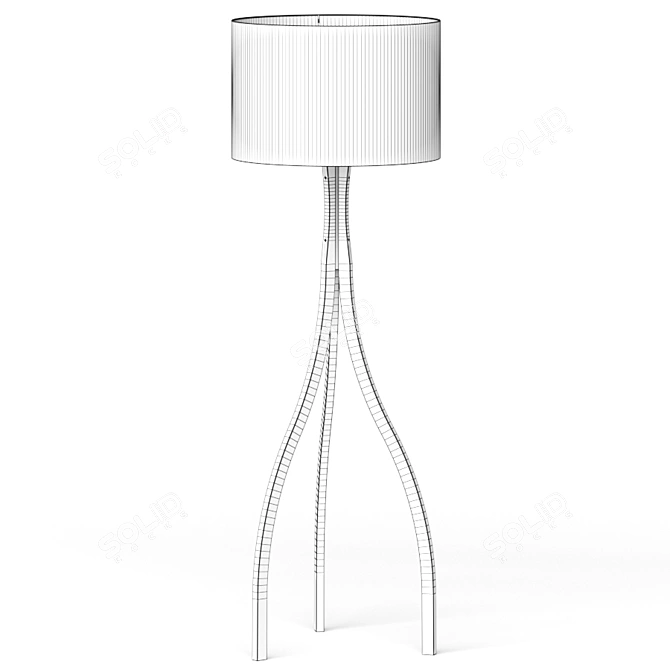 Sleek Wishbone Floor Lamp: Lulu & Georgia 3D model image 2