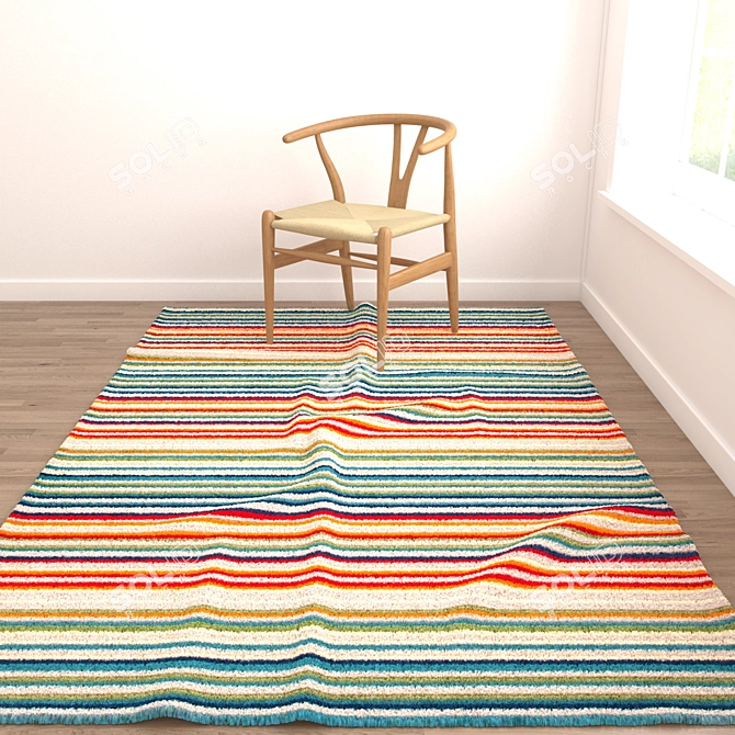 Versatile Rug Set: 6 Different Styles 3D model image 2