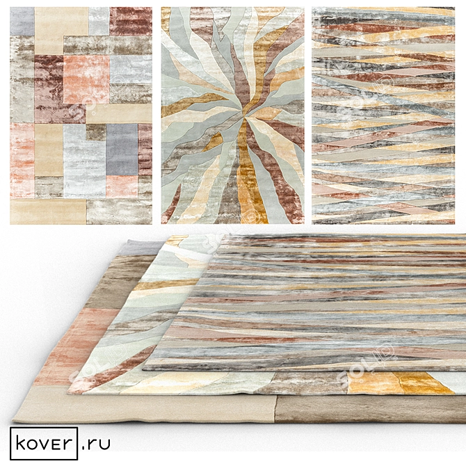 Modern Graphic Carpets | Art de Vivre Collection 3D model image 1