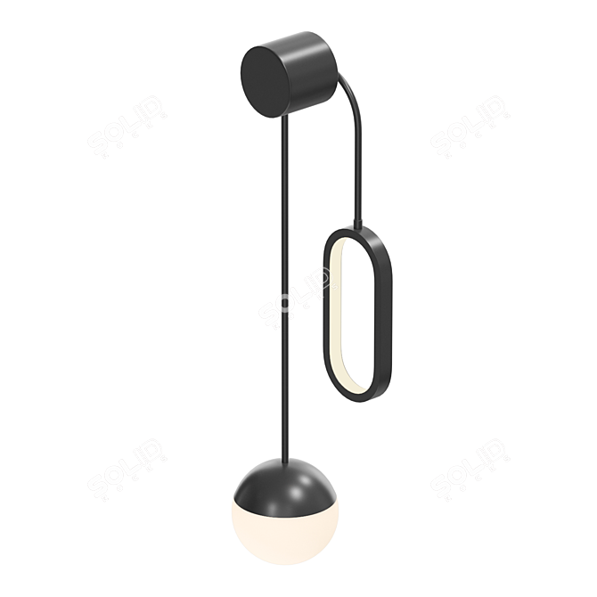 Elegant Niello LED Lamp 3D model image 2