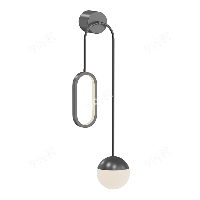 Elegant Niello LED Lamp 3D model image 3