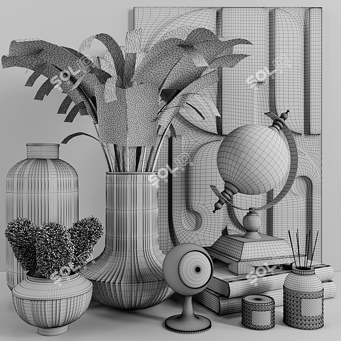 Elegant Decor Set 2018 3D model image 4