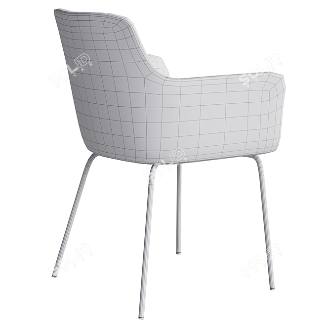 Sleek City Office Chair 3D model image 7