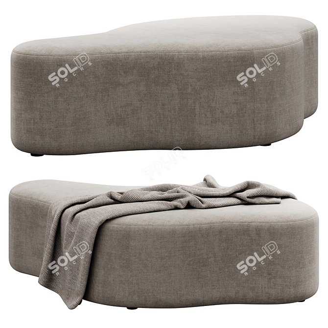 Huniford Clarkson Ottoman: Luxurious Design Must-Have 3D model image 3