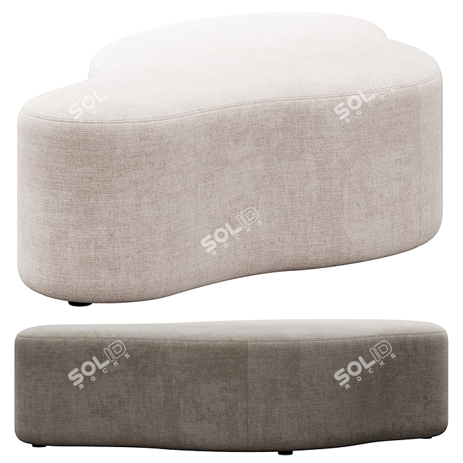 Huniford Clarkson Ottoman: Luxurious Design Must-Have 3D model image 5