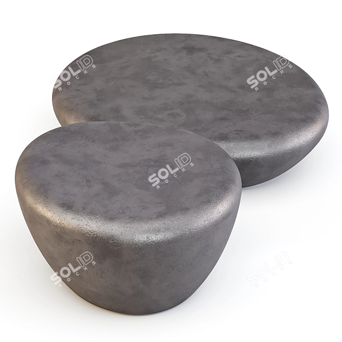 Minotti Stony Coffee Tables 3D model image 2