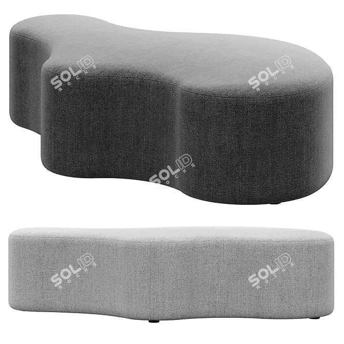 Clarkson Ottoman: Stylish Comfort for Your Space 3D model image 1