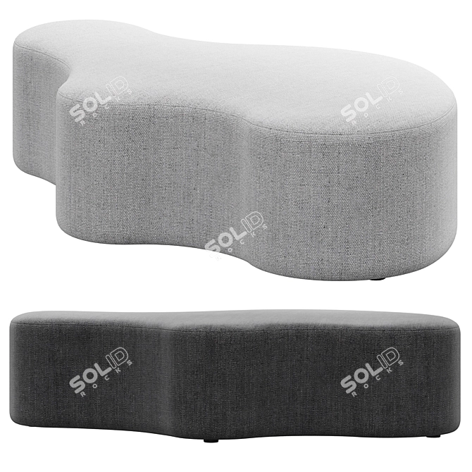 Clarkson Ottoman: Stylish Comfort for Your Space 3D model image 2