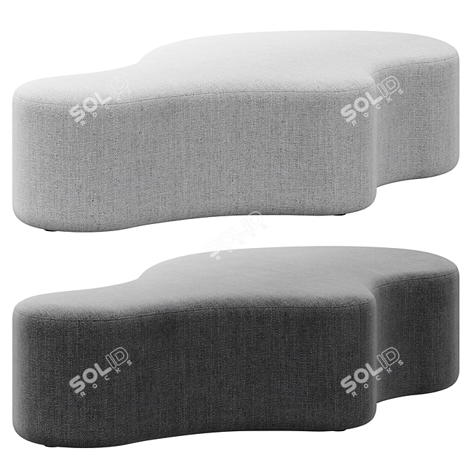 Clarkson Ottoman: Stylish Comfort for Your Space 3D model image 3
