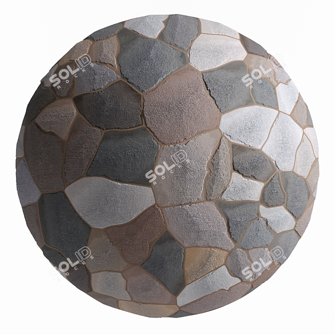 Stonewall Decor: Artisan Stone Material 3D model image 2