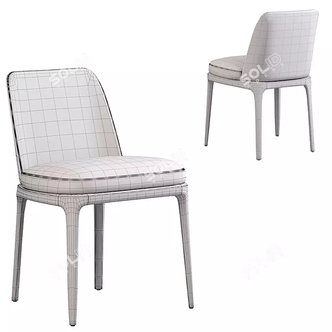 Poliform Grace Chair: Elegant and Modern Seating 3D model image 4