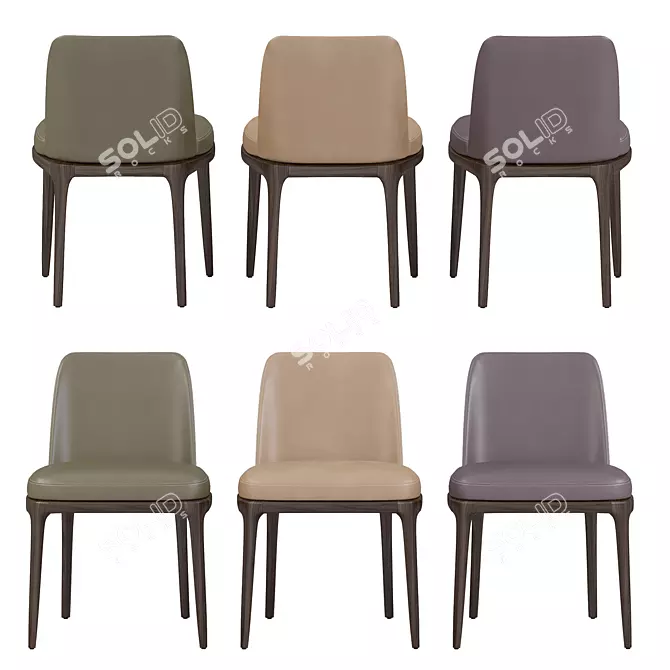 Poliform Grace Chair: Elegant and Modern Seating 3D model image 6