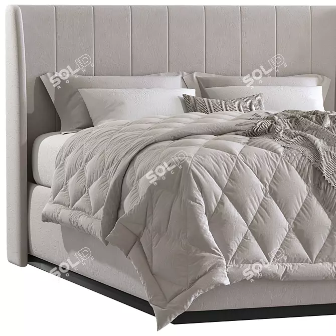 Luxury King Size Bed with TurboSmooth 3D model image 2